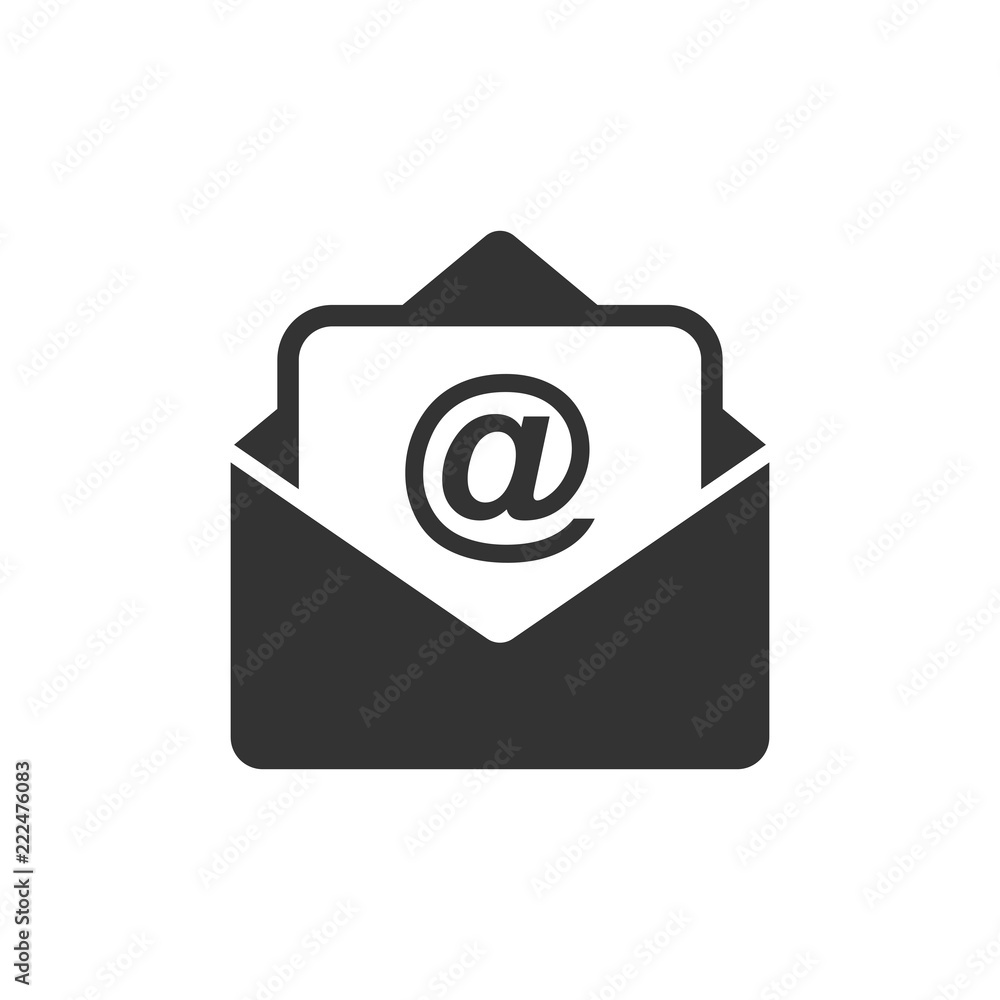 Mail envelope icon in flat style. Email message vector illustration on white isolated background. Mailbox e-mail business concept. Mail envelope icon in flat style. Email message vector illustration on white isolated background. Mailbox e-mail business concept.
