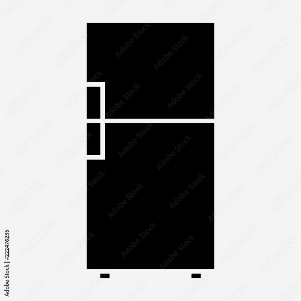 Glyph beautiful Refrigerator vector icon Glyph beautiful Refrigerator vector icon