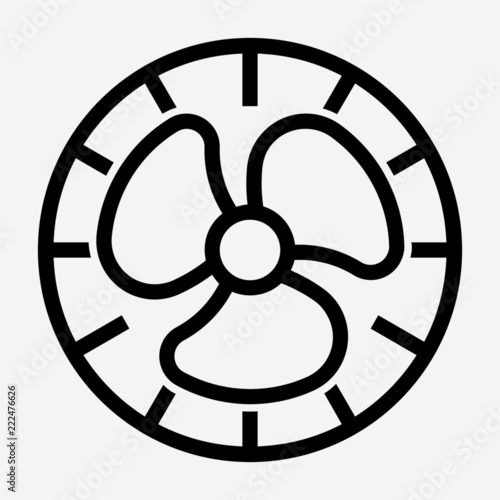 outline beautiful Fan vector icon