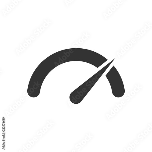 Meter dashboard icon in flat style. Credit score indicator level vector illustration on white isolated background. Gauges with measure scale business concept.