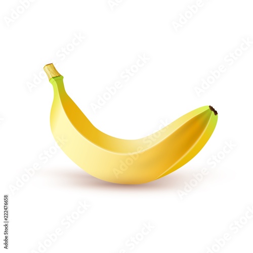 Vector Realistic banana on white background