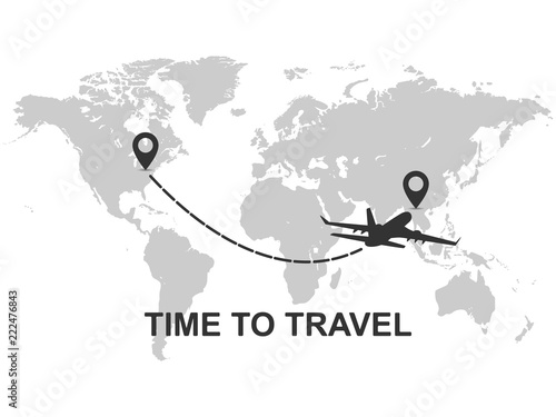 Vector image of time to travel.