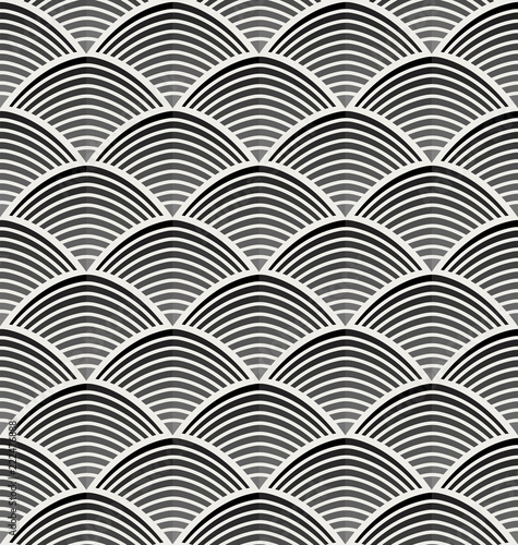 Vector Illustration Seamless Wave Pattern. Abstract Modern Background.