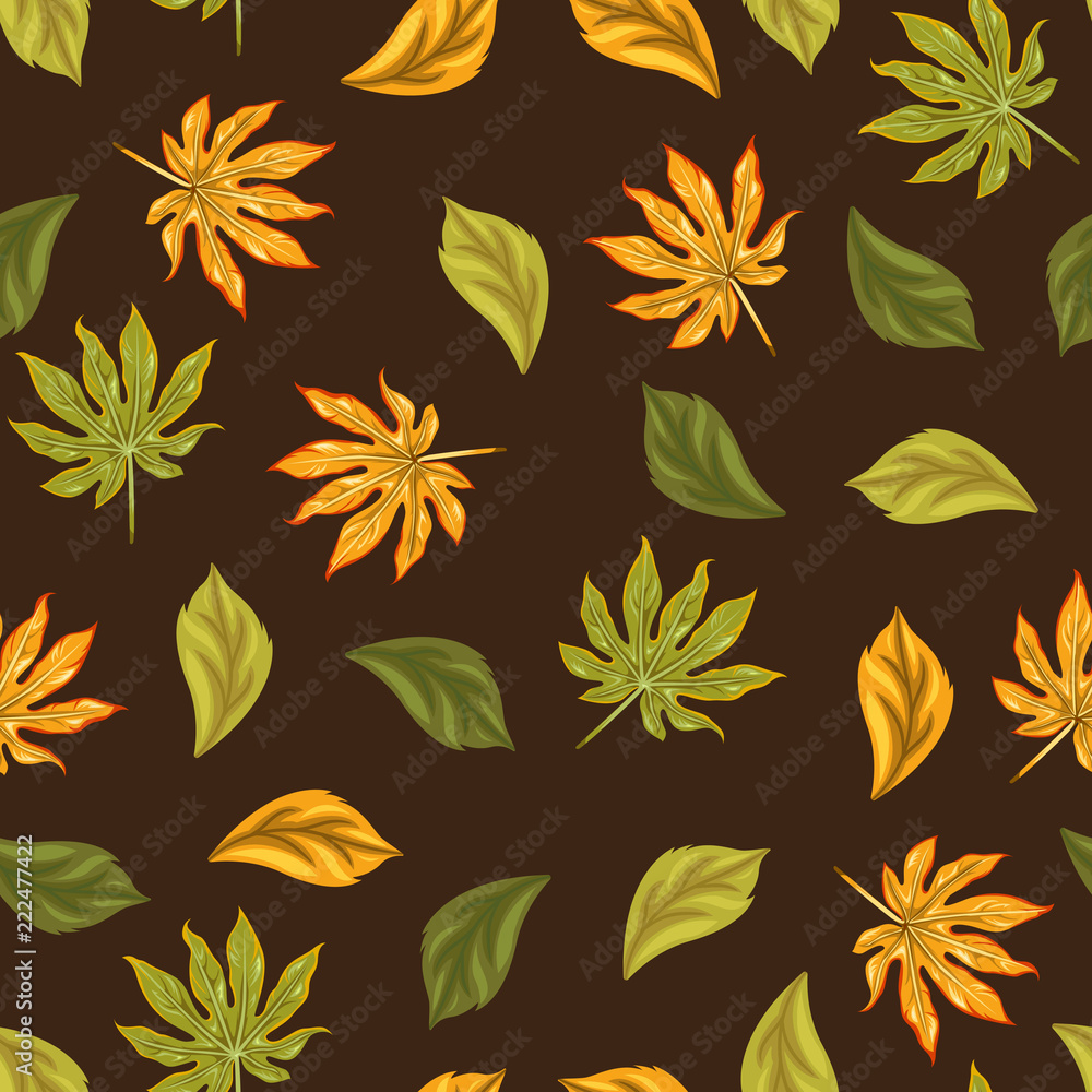 seamless pattern with autumn leaves seamless pattern with autumn leaves