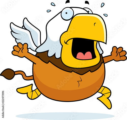 Cartoon Griffin Panic