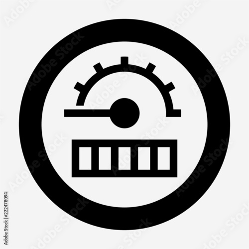 Glyph beautiful Odometer vector icon
