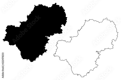 Kaluga Oblast  Russia  Subjects of the Russian Federation  Oblasts of Russia  map vector illustration  scribble sketch Kaluga Oblast map