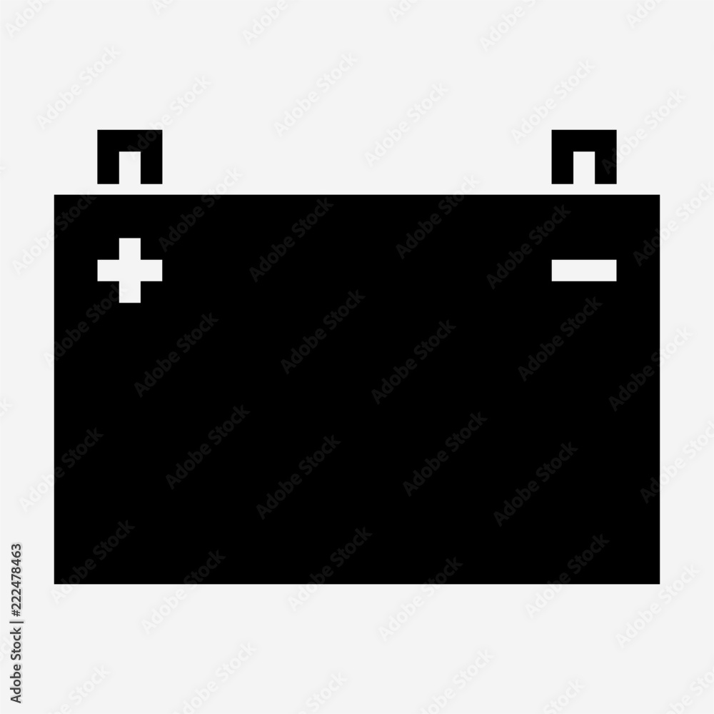 Glyph beautiful battery vector icon Glyph beautiful battery vector icon