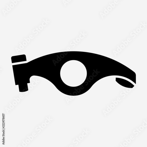 Glyph beautiful rocker arm vector icon