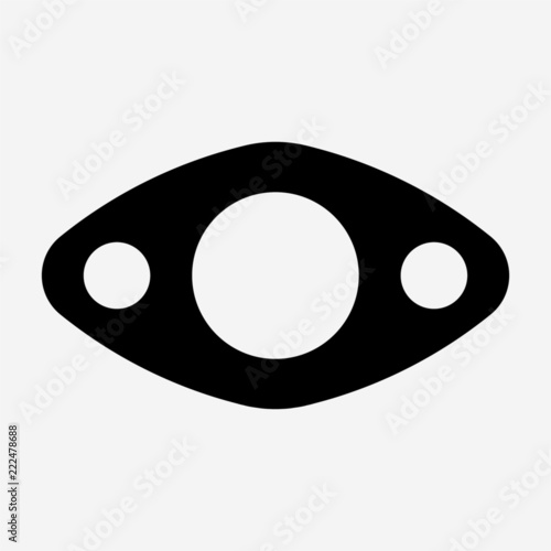 Glyph beautiful gasket vector icon