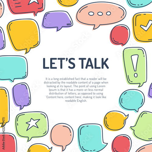 Vector illustration dialog speech bubbles
