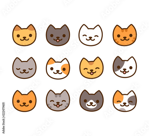 Cute cats set