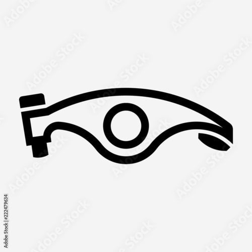 Outline beautiful rocker arm vector icon