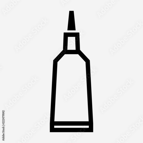 Outline beautiful sealant vector icon