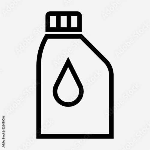 Outline beautiful lubrication oil vector icon