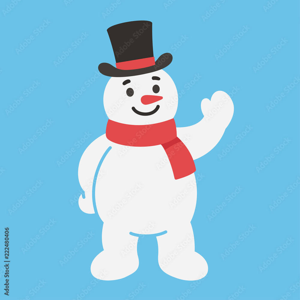 Cartoon snowman character Cartoon snowman character