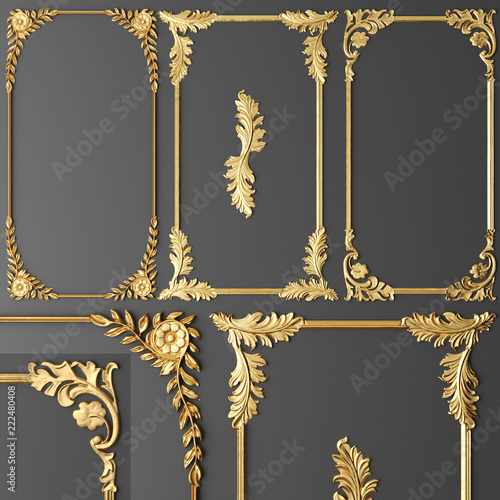 gilded frame, collection cartouche