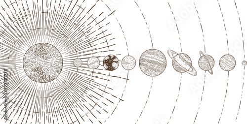 Orbital planets system. Astronomy solar systems, solars planet o