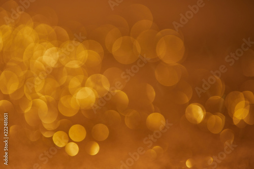 golden glittering bokeh christmas background