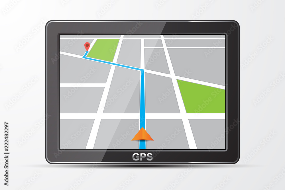 Foto Vector gps navigator icon, isolated on white