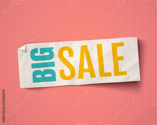 Vector banner for big sale.