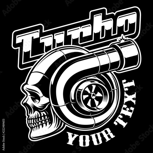 Turbocharger with skull