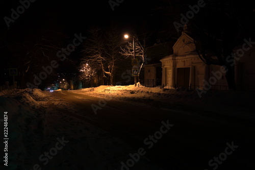Almshouse in the night