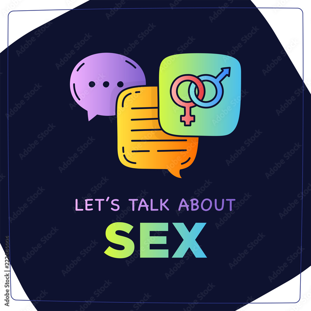 Lets Talk About Sex Doodle Illustration Dialog Speech Bubbles With Icon Stock Vector Adobe Stock 9344