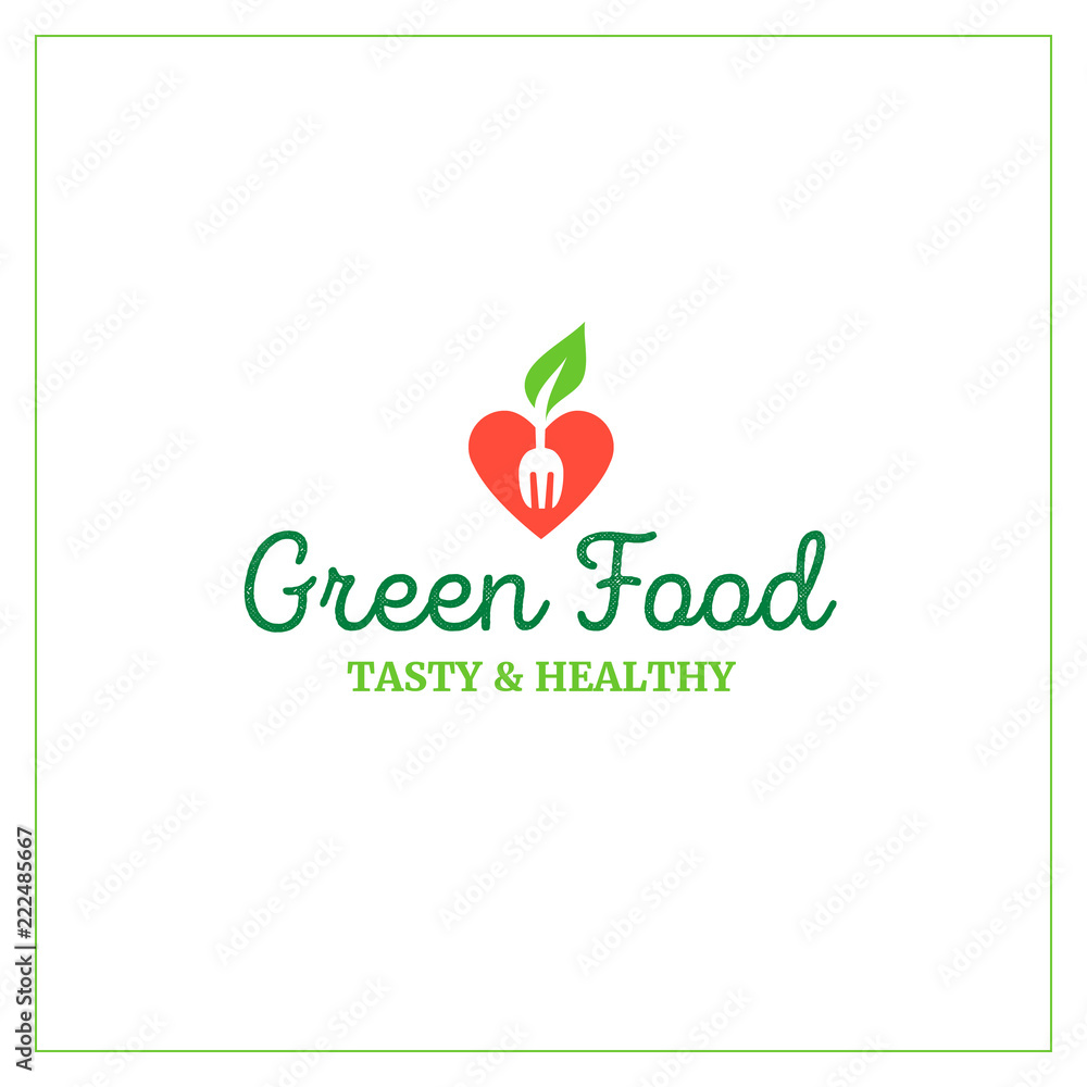 Green food emblem