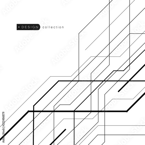 Vector lines concept pattern and technology modern background