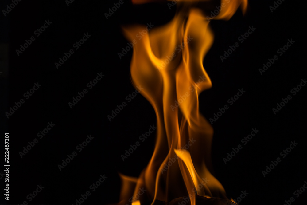 Fototapeta premium fire flames on black