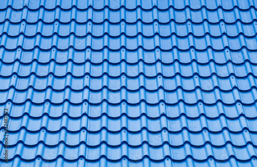 Blue roof tile pattern.