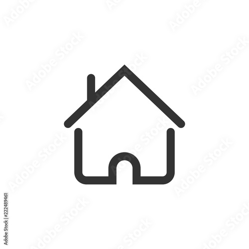 House building icon in flat style. Home apartment vector illustration on white isolated background. House dwelling business concept.