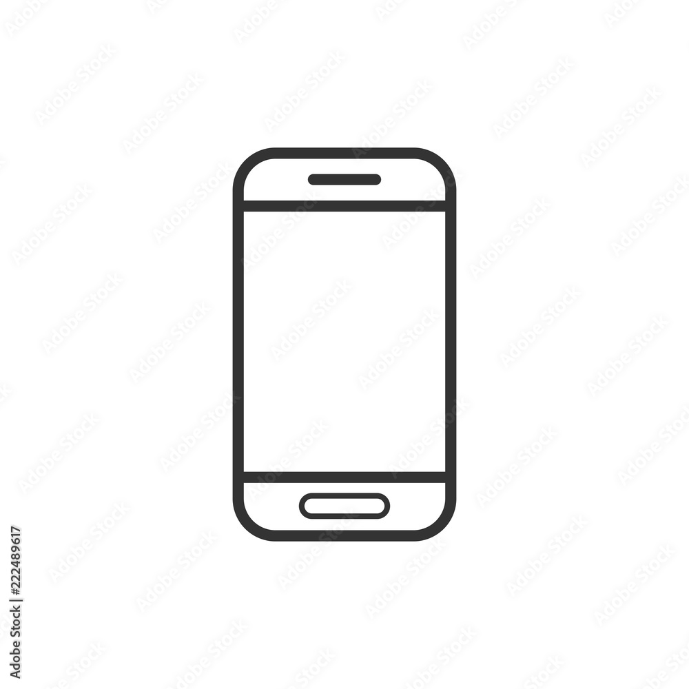 Smartphone icon in flat style. Phone handset vector illustration on white isolated background. Smartphone business concept. Smartphone icon in flat style. Phone handset vector illustration on white isolated background. Smartphone business concept.