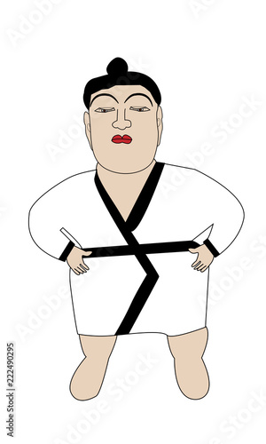 Hombre practicando sumo.