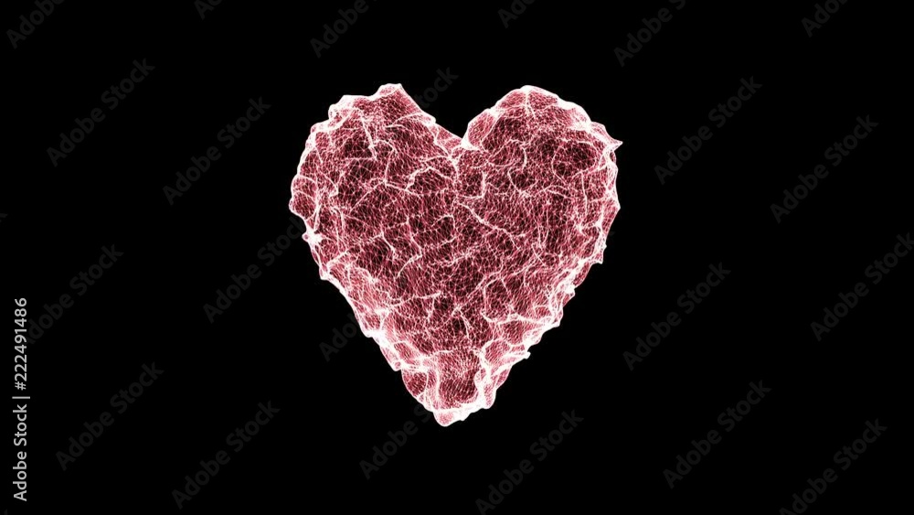 holiday video, wavy surface on heart shape holiday video, wavy surface on heart shape