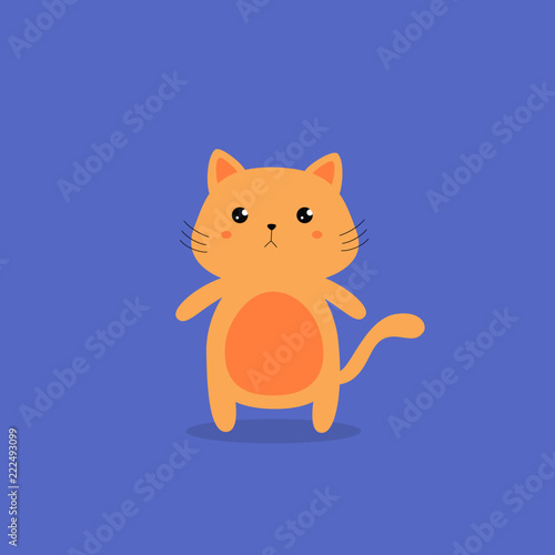 Flat style cat