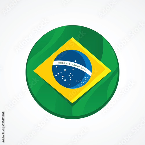 Brazil flag inside a ball