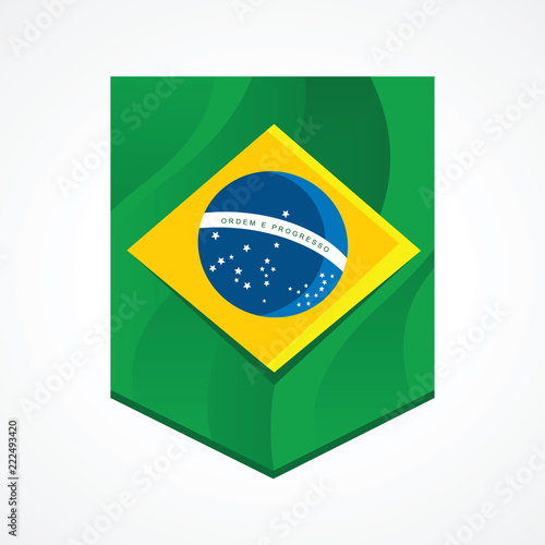 Brazil flag inside a flamula