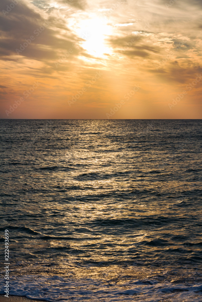 a bright sunrise over the sea. seascape a bright sunrise over the sea. seascape