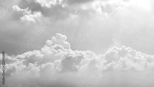 Canvas Print sky with cloud in summer - monochrome background