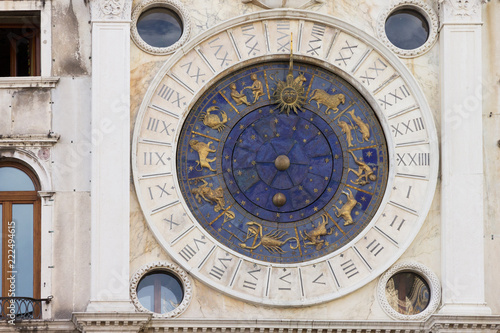 Venice zodiak clock, Italy. San Marco square