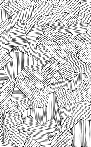 Difficult Uncolored Adult Coloring book page with optical illusion and distortions for adults or kids. Can be used as adult coloring book, coloring page, card, illustration vector;