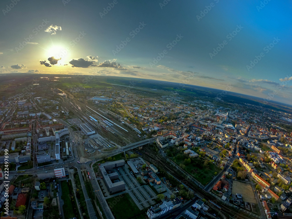 city view from cottbus / germany