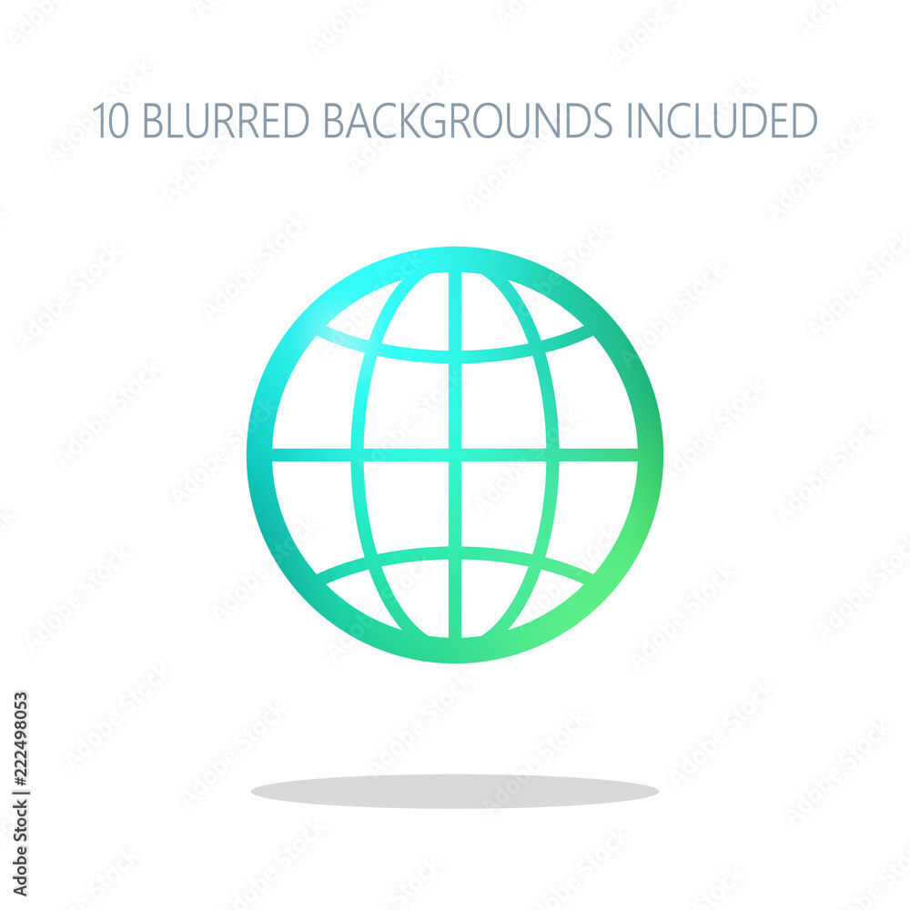 globe, planet. simple silhouette. Colorful logo concept with sim globe, planet. simple silhouette. Colorful logo concept with sim