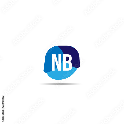 Initial Letter NB Logo Template Design