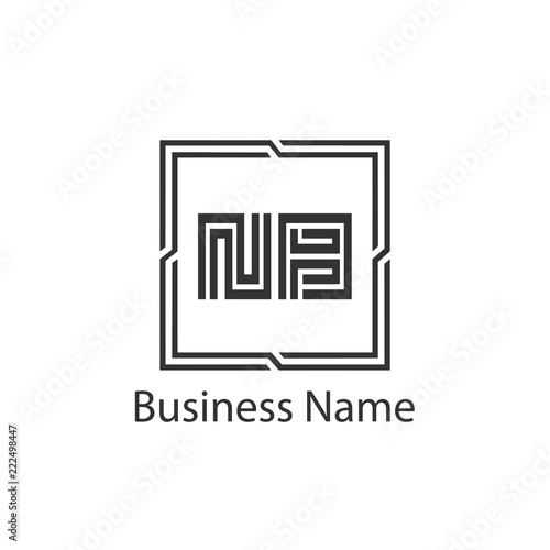 Initial Letter NB Logo Template Design