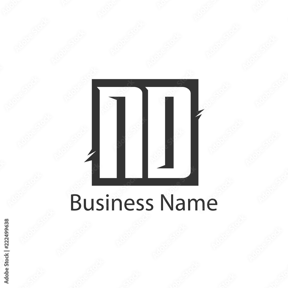 Initial Letter ND Logo Template Design