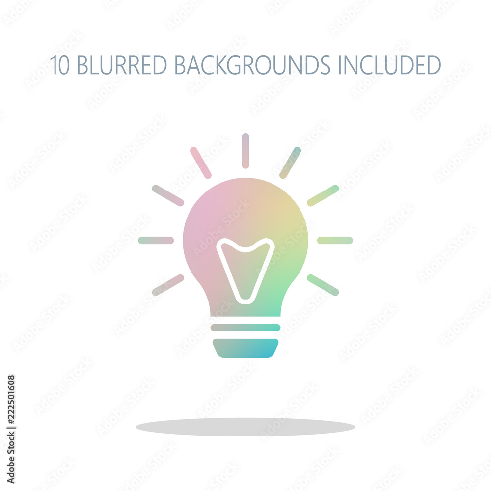 old bulb with light. simple single icon. Colorful logo concept w old bulb with light. simple single icon. Colorful logo concept w