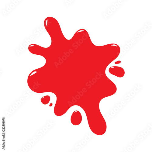 Vector Blood Splatter Isolated on White Background